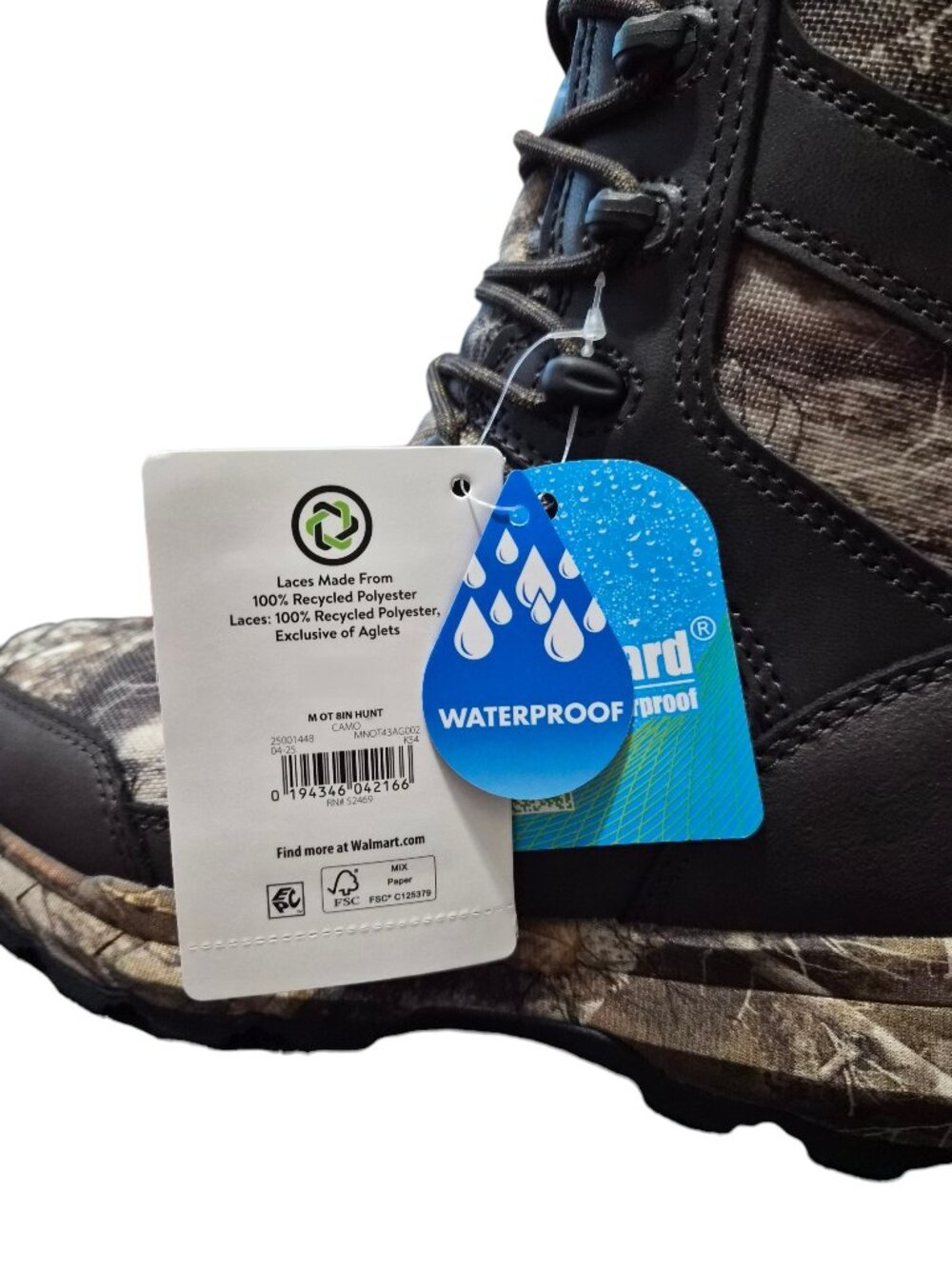Ozark Trail Men's Hiking Hunting Boots 8" Size 9.5 Mossy Oak Camo 3M Thinsulate - Picture 8 of 8